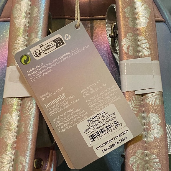 Loungefly Disney100 Platinum Stitch Cosplay Mini Backpack - Picture 5 of 5